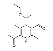 1,1'-[1-(1-ethoxy-ethyl)-3,6-dimethyl-1,4-dihydro-pyrazine-2,5-diyl]-bis-ethanone Structure