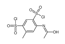 4-acetamido-6-methylbenzene-1,3-disulfonyl chloride Structure