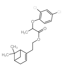 Propanoic acid, 2-(2,4-dichlorophenoxy)-,2-(6,6-dimethylbicyclo[3.1.1]hept-2-en-2-yl)ethylester Structure
