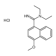 diethyl-(4-methoxynaphthalene-1-carboximidoyl)azanium,chloride Structure