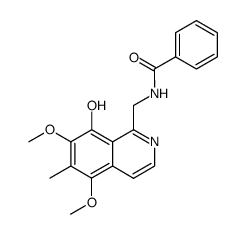 1-benzoylaminomethyl-8-hydroxy-5,7-dimethoxy-6-methylisoquinoline Structure