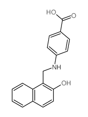 4-[(2-hydroxynaphthalen-1-yl)methylamino]benzoic acid结构式