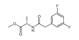 (S)-2-[(3,5-difluorophenyl)acetamido]propanoic acid methyl ester结构式