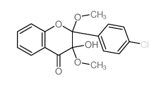 2-(4-chlorophenyl)-3-hydroxy-2,3-dimethoxy-chroman-4-one结构式