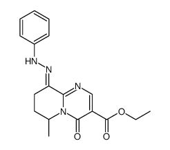 ethyl 9-phenylhydrazono-6-methyl-4-oxo-6,7,8,9-tetrahydro-4H-pyrido<1,2-a>pyrimidin-3-carboxylate Structure
