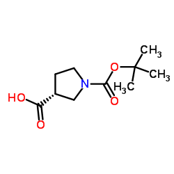 |R|-1-Boc-3-羧基吡咯烷结构式