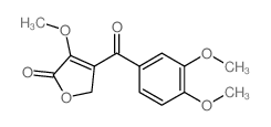 4-(3,4-dimethoxybenzoyl)-3-methoxy-5H-furan-2-one Structure