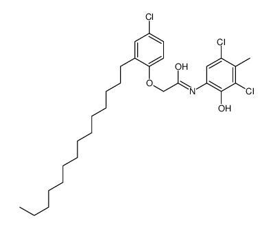 2-(4-chloro-2-tetradecylphenoxy)-N-(3,5-dichloro-2-hydroxy-4-methylphenyl)acetamide Structure
