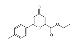 ethyl 4-oxo-6-(p-tolyl)-4H-pyran-2-carboxylate结构式