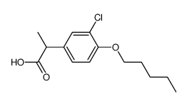 2-(3-Chloro-4-pentyloxy-phenyl)-propionic acid结构式