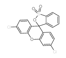 3',6'-二氯螺[苯并[c][1,2]噁噻唑-3,9'-呫吨] 1,1-二氧化物结构式