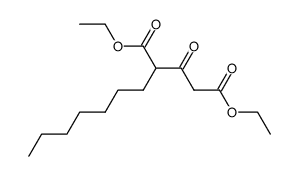 Ethyl 4-ethoxycarbonyl-3-oxoundecanoate结构式