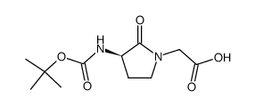 (R)-3-(BOC-AMINO)-2-OXO-1-PYRROLIDINE-ACETIC ACID Structure