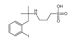 3-[[1-(2-iodophenyl)-2-methylpropan-2-yl]amino]propane-1-sulfonic acid Structure