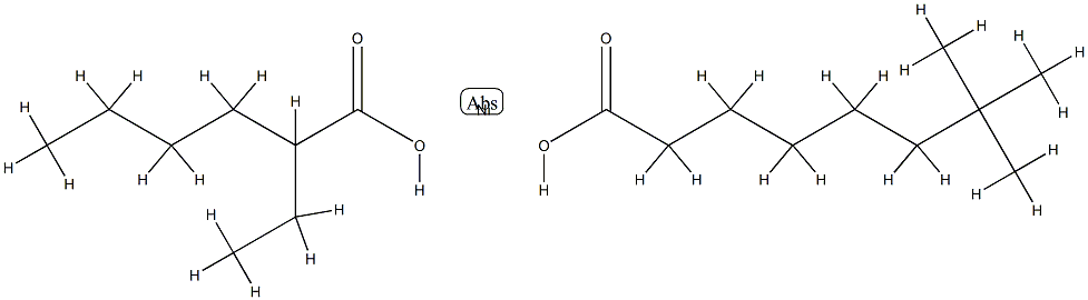 (2-ethylhexanoato-O)(neodecanoato-O)nickel structure
