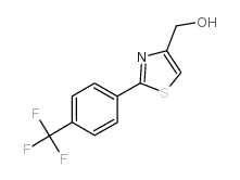 (2-[4-(三氟甲基)苯基]-1,3-噻唑-4-基)甲醇结构式