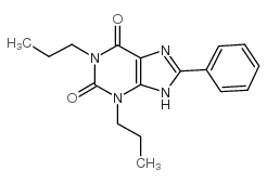 1,3-二丙基-8-苯基黄嘌呤结构式