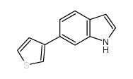 6-噻吩-3-基-1H-吲哚结构式