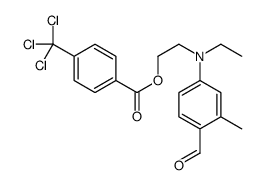 2-[ethyl(4-formyl-3-methylphenyl)amino]ethyl 4-(trichloromethyl)benzoate Structure