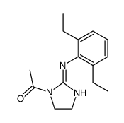 1-acetyl-N-(2,6-diethylphenyl)-4,5-dihydro-1H-imidazol-2(3H)-imine结构式