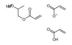 2-丙烯酸与2-丙烯酸-2-羟基丙酯和2-丙烯酸钠盐的聚合物结构式