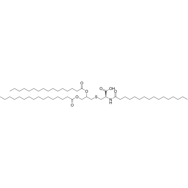 棕榈酰-CYS((RS)-2,3-二(棕榈酰氧基)-丙基)-OH结构式