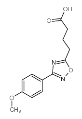 4-[3-(4-甲氧基苯基)-1,2,4-噁二唑-5-基]丁酸结构式