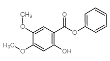 2-羟基-4,5-二甲氧基苯甲酸苯酯结构式
