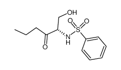 (S)-2-(N-(phenylsulfonyl)amino)-1-hydroxy-3-hexanone Structure