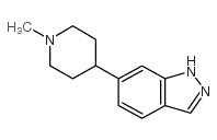6-(1-甲基-4-哌啶)-1H-吲唑结构式