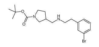 1-BOC-3-([2-(3-BROMO-PHENYL)-ETHYLAMINO]-METHYL)-PYRROLIDINE Structure