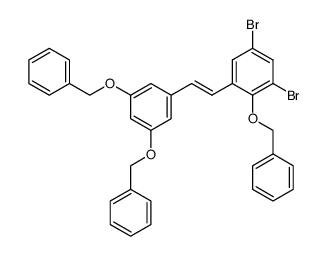 (((5-(2-(benzyloxy)-3,5-dibromostyryl)-1,3-phenylene)bis(oxy))bis(methylene))dibenzene Structure