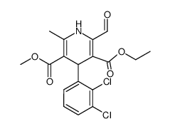 4-(2,3-dichlorophenyl)-3-ethoxycarbonyl-2-formyl-5-methoxycarbonyl-6-methyl-1,4-dihydropyridine结构式