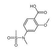 2-methoxy-4-[methyl(methylsulfonyl)amino]benzoic acid结构式