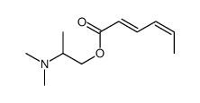 2-(dimethylamino)propyl hexa-2,4-dienoate结构式