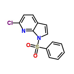6-氯-1-苯磺酰基-1H-吡咯并[2,3-b]吡啶结构式
