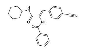N-[(Z)-2-(4-Cyano-phenyl)-1-cyclohexylcarbamoyl-vinyl]-benzamide结构式