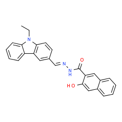 N'-[(9-ethyl-9H-carbazol-3-yl)methylene]-3-hydroxy-2-naphthohydrazide结构式