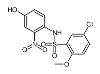 5-chloro-N-(4-hydroxy-2-nitrophenyl)-2-methoxybenzenesulfonamide Structure