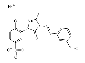 sodium 4-chloro-3-[4-[(3-formylphenyl)azo]-4,5-dihydro-3-methyl-5-oxo-1H-pyrazol-1-yl]benzenesulphonate picture