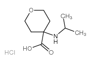 4-异丙基氨基-四氢-吡喃-4-羧酸盐酸盐结构式