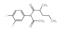 N-acetyl-N-(3,4-dichlorophenyl)-2-methyl-pentanamide结构式