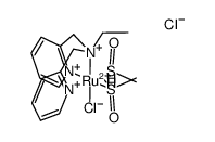 trans,fac-[Ru(II)Cl(N,N-bis(2-pyridylmethyl)ethylamine)(DMSO)2]Cl Structure