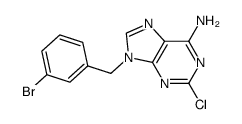 9-(3-bromobenzyl)-2-chloro-9H-purin-6-amine Structure