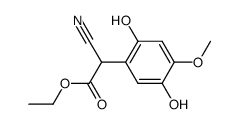 cyano-(2,5-dihydroxy-4-methoxy-phenyl)-acetic acid ethyl ester结构式