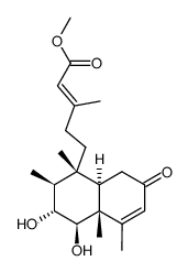 methyl-6α,7β-dihydroxy-2-oxo-13-E-kolavenoate methylester结构式