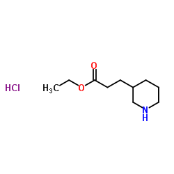 Ethyl 3-(3-piperidinyl)propanoate hydrochloride (1:1)结构式