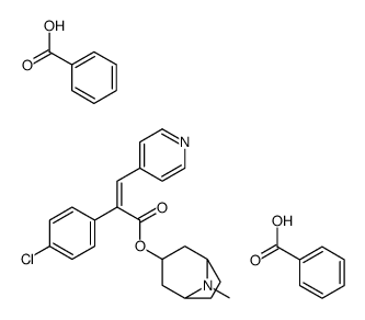 benzoic acid,(8-methyl-8-azabicyclo[3.2.1]octan-3-yl) (Z)-2-(4-chlorophenyl)-3-pyridin-4-ylprop-2-enoate Structure