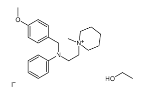 ethanol,N-[(4-methoxyphenyl)methyl]-N-[2-(1-methylpiperidin-1-ium-1-yl)ethyl]aniline,iodide结构式