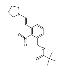 (E)-2-nitro-3-(2-(pyrrolidin-1-yl)vinyl)benzyl pivalate Structure